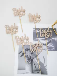 12 pièces Décorations pour gâteau "Mariée à être" en papier pour mariages, fiançailles, anniversaires