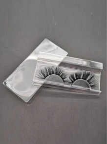 White Full false lashes,1Pc 20mm Faux mink Fluffy Colorful False Eyelashes For Festivals makeup - White - View 7