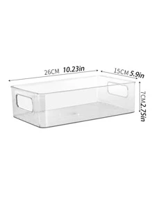 1 件装简易透明发饰收纳盒，采用亚克力材质，适合女孩和女士整理发带、发夹、耳环等，放在梳妆台上，性别揭秘派对，非常适合生日、婚礼、派对，是送给同事、朋友和家人的完美礼物，适合返校 - 無色 - 查看 2