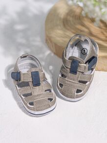 Baby Girls Boys Sandals Summer Flowers Shoe Rubber Sole PU Leather Mesh Infant Toddler First Walkers Princess Dress Outdoor Shoes