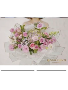 10張防水花卉圖案包裝紙花束禮品包裝材料適用於花店鋪 - 白色 - 查看 5