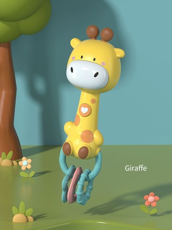 嬰兒搖鈴音樂玩具,嬰兒搖撥浪鼓,感官牙膠玩具,發展學習音樂玩具,嬰兒生日禮物適用於嬰兒男生女孩