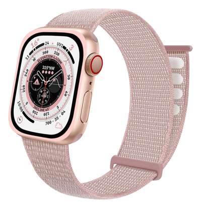 St.siabe قطعة واحدة من شريط نايلون رياضي قابل للالتفاف متوافق مع ساعة أبل بحجم 38 مم و 40 مم و 41 مم و 45 مم و 44 مم و 42 مم و 49 مم من جلد ، مناسب لساعات أبل س 10 و 9 و 8 و 7 و 6 و SE و 5 و 4 و 3 و 2 و 1 للنساء والرجال، حزام جفان مضفر قابل للتعديل، ملحقات ساعات ذكية قابلة للاستبدال