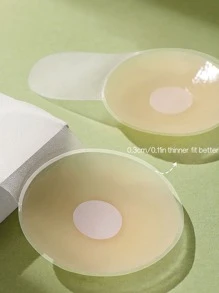 Bande adhésive invisible sans dos en silicone de couleur chair 6,5 cm/10 cm pour soulever la poitrine