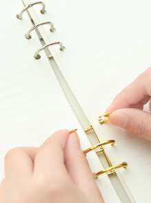 1入組3環隨機風格收納工具適用於活頁本 - 彩色 - 查看 3