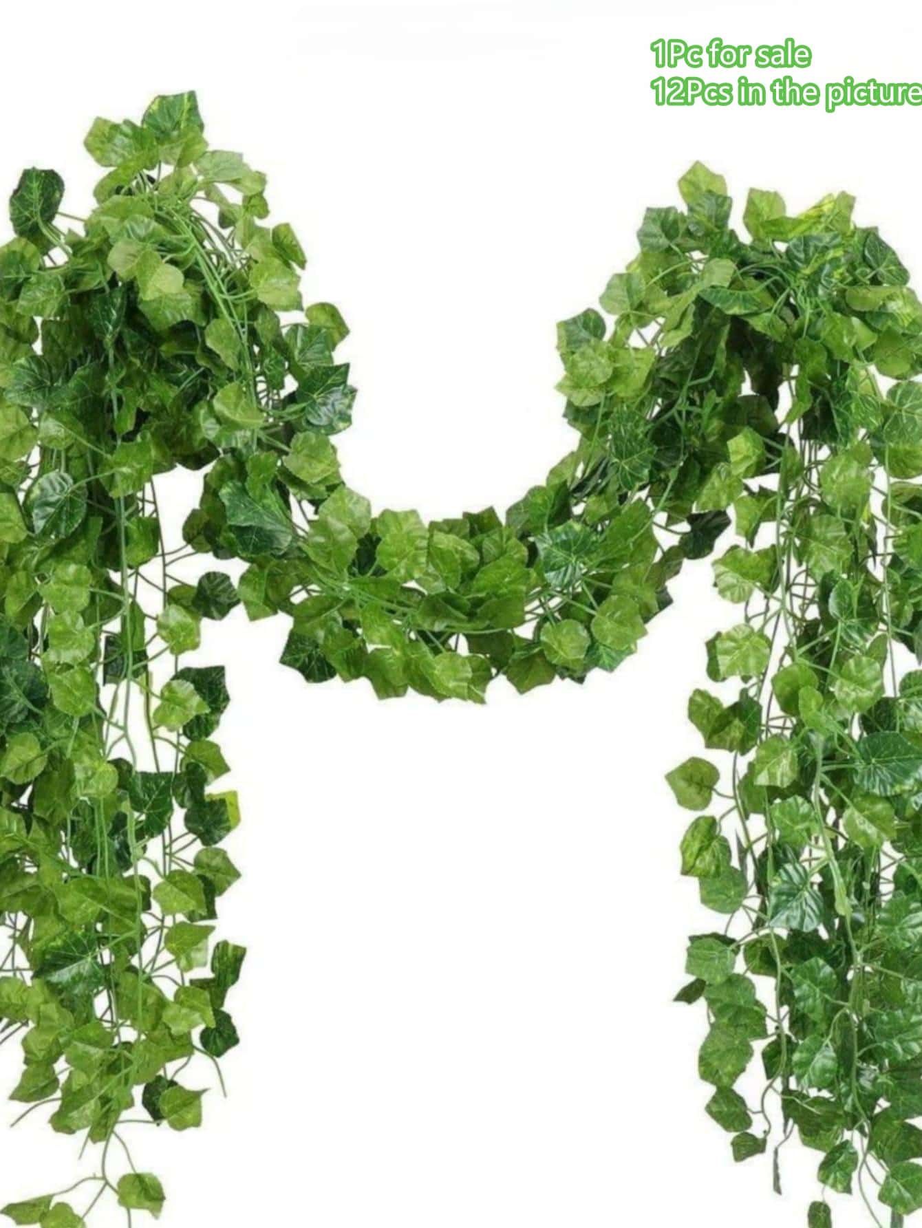 1 Nhựa Nhân Tạo Lá Cây Nho, Cottagecore Xanh Nhân Tạo Vòng Hoa Cho Đảng - màu xanh lá - Xem 1