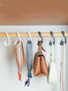 1PC Purse Hanger Hook Wardrobe Bag Hook Handbag Hanger Bag Rack Holder Bag Organizer Storage Multi-purpose Convenient No Damage - Grey - View 5