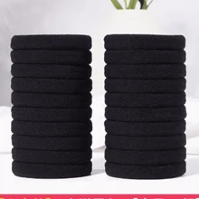 20入組無痕黑色飾髮圈，休閒款 - 黑色 - 查看 1