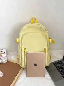 Mochila funcional de moda ocio simple & versátil de gran capacidad - Amarillo - Ver 5