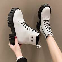 Botas Mujer Blancas Clasicas, Botines - Blanco - Ver 1