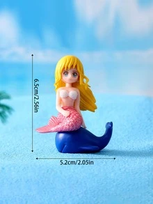 1 pieza con concha sirena micropaisaje DIY miniatura jardín Decoración con dibujos animados Muñeca para pecera - Multicolor - Ver 3