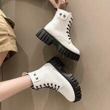 Botas Mujer Blancas Clasicas, Botines - Blanco - Ver 5