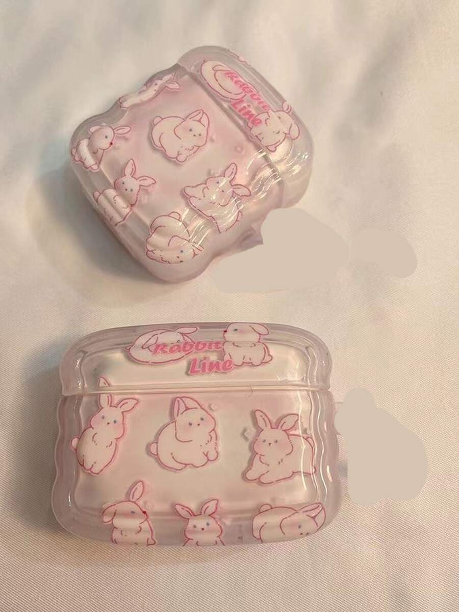 1pc Rabbit Pattern Case Compatible With AirPods - Multicolor - View 1