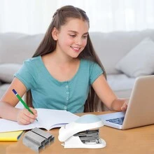 Mini Stapler Set 24/6, Stapler Small Mini, Stapler Mini, Stapler Set, Stapler Small, Staple Set, for Schools, Workplaces, Families, Students, Businesses (Blue) - Blue - View 7