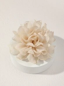 Novo Clipe de Cabelo e Broche 2 em 1 de 9cm com Design de Flor de Chiffon, Acessórios de Cabelo de Verão para Mulheres, 1 Peça Grampo de Cabelo Garra Boho Dia dos Namorados, Acessórios de Cabelo, Material Escolar