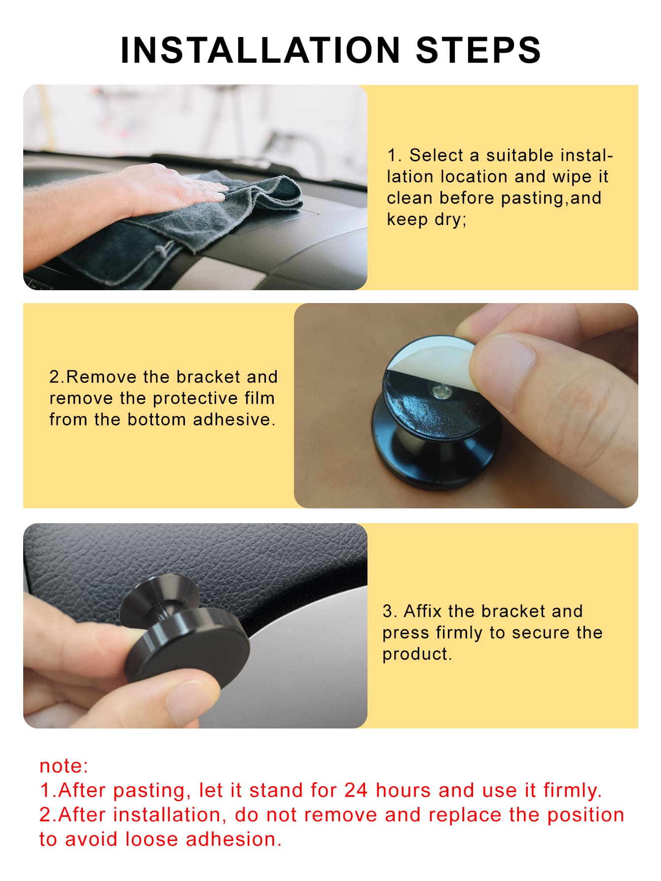 حامل هاتف سيارة مغناطيسي دائري بجبس قوي لتثبيت اله...