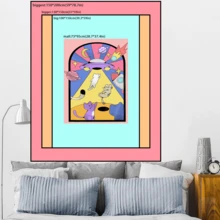 1 Tapiz Con Diseño De Nave Espacial De Dibujos Animados Para Decoración Del Hogar, Sala De Estar, Dormitorio, Habitación De Niños O Niñas, 1 Unidad - Multicolor - Ver 6