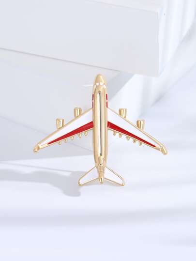 1入組鋅合金飛機形狀胸針