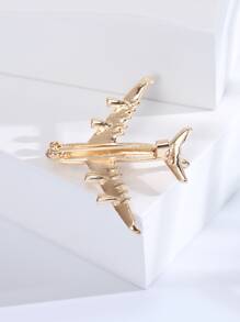1入組鋅合金飛機形狀胸針
