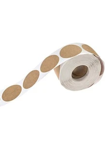 500 cái/cuộn Tự nhiên Giấy kraft Tùy chỉnh Tròn Hình dán Đối với Mặt hàng Phân loại , , Và Dán nhãn - gừng - Xem 4