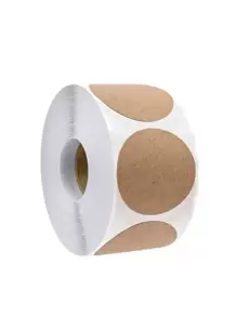 500 cái/cuộn Tự nhiên Giấy kraft Tùy chỉnh Tròn Hình dán Đối với Mặt hàng Phân loại , , Và Dán nhãn - gừng - Xem 1