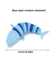 1 件创意蓝鲨减压玩具，海洋主题派对恶作剧和缓解压力游戏，鲨鱼，儿童玩具，玩具