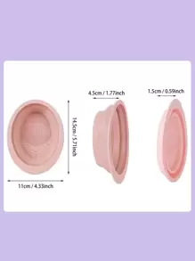 1pc Foldable Silicone Brush Cleaning Pad For Makeup Tools And Tableware
