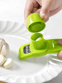 Kitchen Mini Tool Set- Garlic Grinder, Garlic Peeler, Ginger Grinder, Garlic Slicer, Garlic Press & Spice Grater - Green - View 2