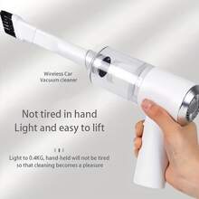 1pc Car Vacuum Cleaner Dual-use Home/car Charging Mini Handheld Wireless Vacuum Cleaner - Black - View 5
