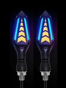 1pair 10mm Blot Blue Light Motorcycle Turn Signal Light - Blue - View 1