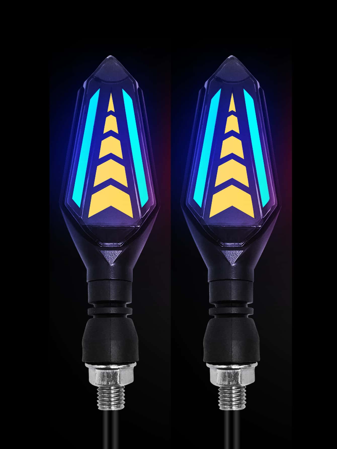 1pair 10mm Blot Blue Light Motorcycle Turn Signal Light - Blue - View 1