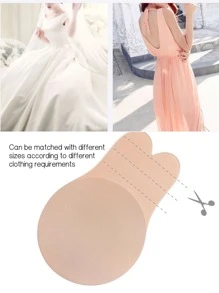 2pcs/set Rabbit-shaped Breast Stickers, Bunny Ear Petal Skidproof Chest Paste - Apricot - View 5