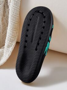 OK Herren Hausschuhe Badezimmer rutschfest Hausschuhe - Schwarz - Übersicht 4