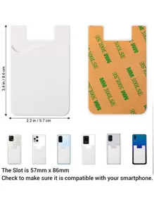 手机硅胶插槽套 粘贴式口袋卡证件套 适用于苹果 iPhone 安卓 轻便便携卡证件套 白领人士 节日 周年纪念 生日礼物 配件 礼物 手机吸卡手机壳 卡夹 卡夹 钱包 名片夹 信用卡夹 卡片夹 女士 女士 男士 卡片钱包 Magsafe 钱包