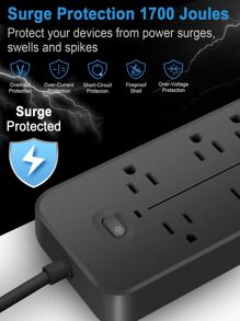 Surge Protector, Power Strip Surge Protector With 6 AC Outlets & 3 USB Charging Ports+(1 USB C), 3.9