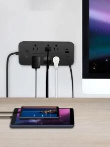 Surge Protector, Power Strip Surge Protector With 6 AC Outlets & 3 USB Charging Ports+(1 USB C), 3.9
