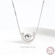 OMID S925纯银材质简约圆珠锁骨链，时尚纯银饰品，个性化女士配饰，礼品