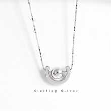 OMID S925纯银材质简约圆珠锁骨链，时尚纯银饰品，个性化女士配饰，礼品