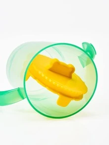 meomill 1個兒童用水杯/由半透明pp材料製成/防噎氣閥設計配速控制蓋/雙手把手/抗沖擊材料/容量約330毫升/適合寶寶飲水和學習使用 - 綠色 - 查看 4