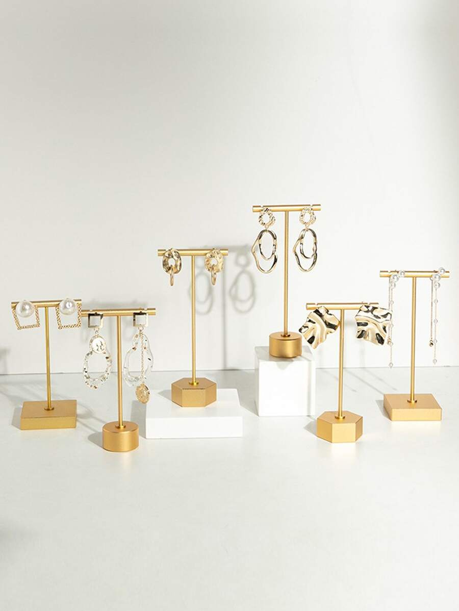 1pc Metal T-Shaped Jewelry Display Rack, Earring Necklace Jewelry ...