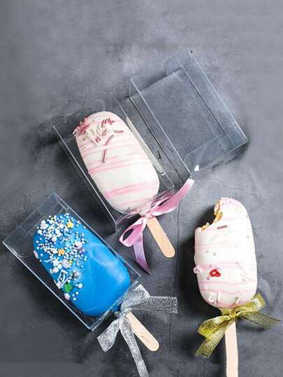 10 个透明蛋糕盒慕斯透明盒宠物盒冰淇淋甜点冰淇淋蛋糕包装盒礼品学校用品食品袋食品盒适用于糖果巧克力饼干等。