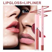 12 colores carne Delineador de labios con Lápiz labial Set , mate de larga duración Lápiz labial con suave Delineador de labios , impermeable regalo Set , adecuado para uso diario - 02 - Ver 4