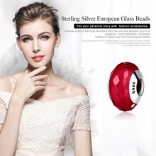 WOSTU 1 Miếng 925 sterling bạc Lục giác Mẫu Châu âu Ly Bùa kết hạt Đối với DIY Vòng tay - Bạc - Xem 4