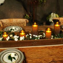 5PCS Gray Flickering Flameless Candles, Battery Operated Acrylic LED Pillar Candles With Remote Control And Timer - 灰色 - 查看 4