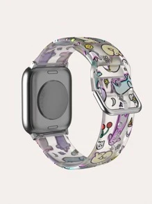 適用於Apple Watch可愛卡通睡眠狗狗透明錶帶 - 彩色 - 查看 1