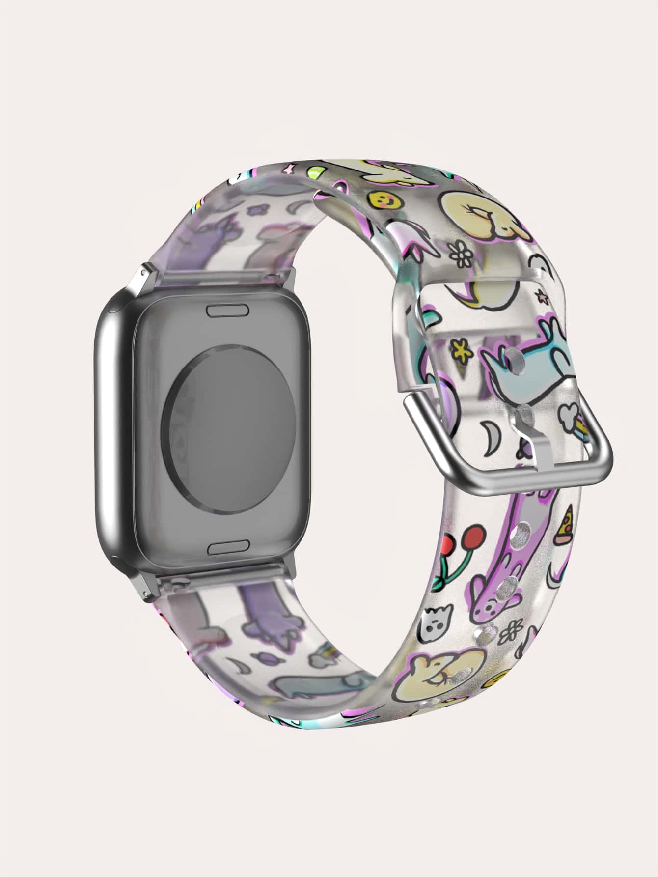 適用於Apple Watch可愛卡通睡眠狗狗透明錶帶 - 彩色 - 查看 1