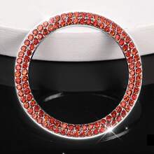 Rhinestone Decor Car One-button Start Sticker - Red - View 2