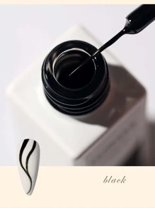 FULL BEAUTY 1瓶黑色蜘蛛絲線凝膠指甲油8ml Diy繪畫凝膠創意點到線指甲藝術凝膠油漆指甲涂鴉指甲藝術設計美甲裝飾工具 - 白色 - 查看 4