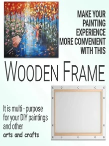 A Set Of Simple Wooden Frames For Diamond Painting, Stretched Canvas Oil Painting, Digital Oil Painting, Tenon Drawing Frame Strip, Inner Frame Strip Painting Board Wooden Stand - raw wood color - View 6