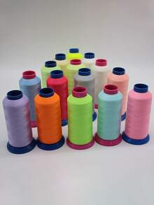 1卷發光發亮縫紉線夜光針綫活十字繡繡花線縫紉DIY1000 - 黃色 - 查看 4